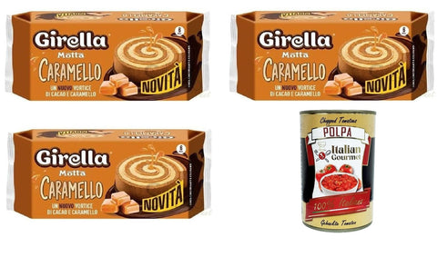 motta Girella Caramello, Ein neuer Wirbel aus Karamell und Kakao 3x210g Original italienisch Gebäck