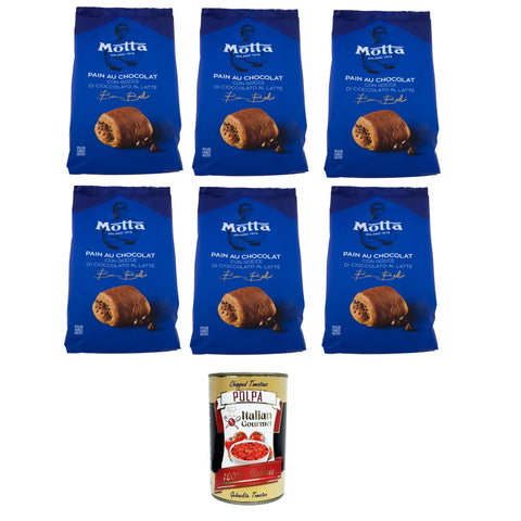 Motta Pain au Chocolat mit Milchschokoladenstückchen 6x270 gr (6 x 45 g) Brot & Backwaren italienisch Original
