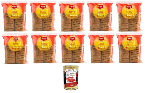 Italian Gourmet Brot Schar Panini Rolls, das glutenfreie Brötchen zur Zubereitung leckerer Sandwiches 10x150gr + Italian gourmet polpa 400g 8032804040014