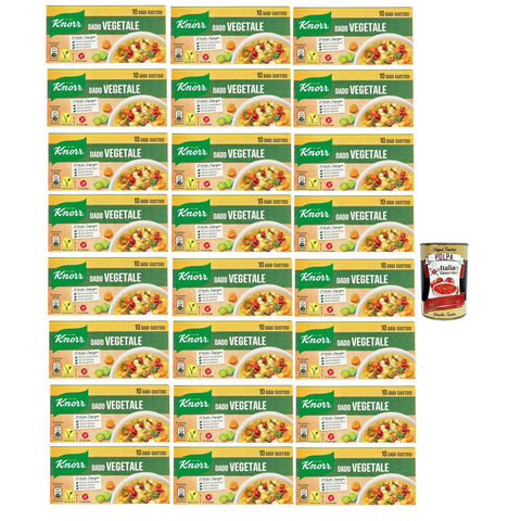 Knorr Dado Vegetale, dado brodo Suppen würfel Brühe 10 pz 24x Original italienisch Feinkost