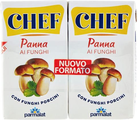Parmalat Panna chef ai funghi Kochcreme Sahne mit Steinpilzen pilze 2x125 g Brühe & Fond italienisch Original