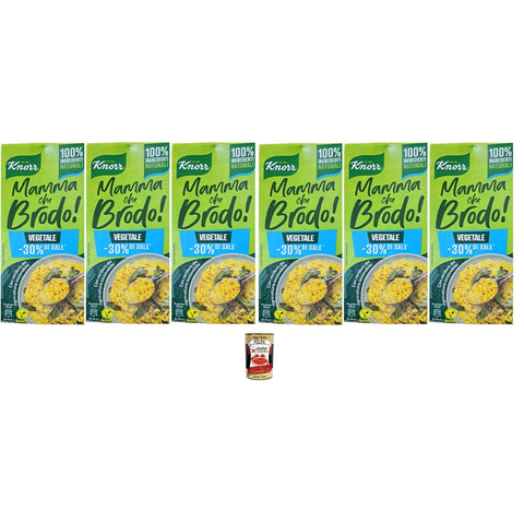 Knor Mamma che Brodo! Vegetale 30% aus Salz Gemüse 1 Lt Brühe & Fond italienisch Original