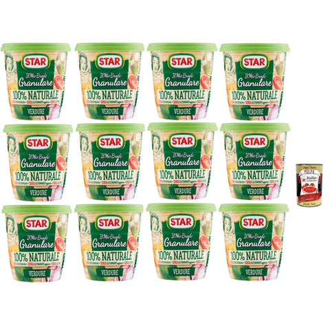 Star Il Mio Brodo Granulare 100% Naturale Vegetale, reich an Geschmack 12x150g Original italienisch Zutat