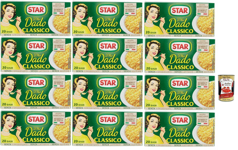 Star il mio Dado Classico 20 Dadi, Suppenwürfel Brühe klassisch reich an Geschmack, 12x 200 g italienisch Original