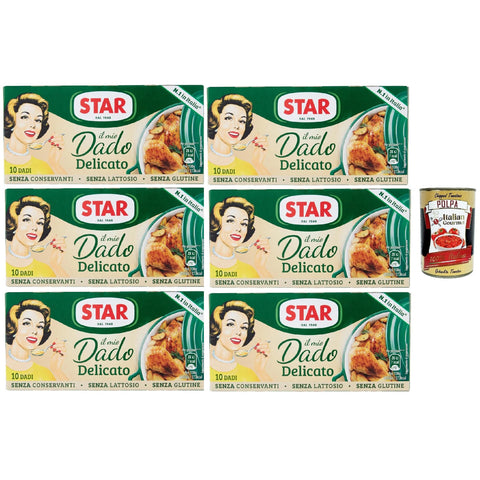 Star il mio Dado Delicato 10 Dadi, Suppenwürfel Brühe empfindlich reich an Geschmack, 6x 100 g italienisch Original