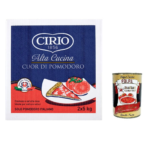 Cirio 1856 Alta Cucina Cuor di Pomodoro Haute Cuisine Cuor di Pomodoro Box 2x5 kg Camparitomaten italienisch Original
