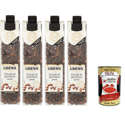 Ubena Chiodi di Garofano Interi Ganze Gewürznelken Ideal zum Aromatisieren von Cremes Fleischgerichten und Aufgüssen 4x20-g-Beutel im Clip-Format italienisch