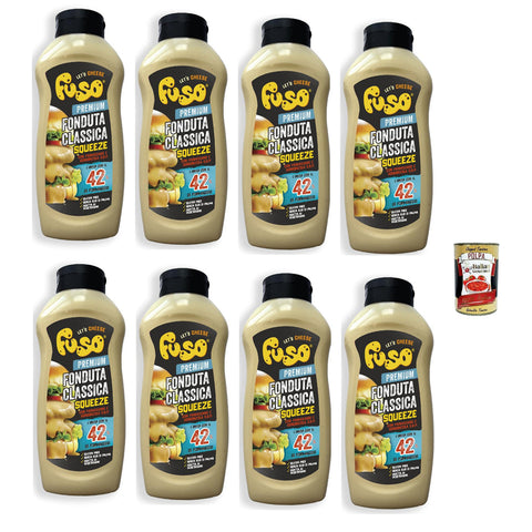 FUSO Formaggio Fonduta Classica in Squeeze, Klassisches Käsefondue, burger sauce, Classic Cheese Fondue, 8x 950 g italienisch Original