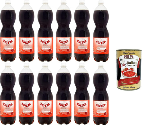 Italian Gourmet Cola Guizza Cola senza Zuccheri Aggiunti Cola ohne Zuckerzusatz, 12x 1,5L+ Italian Gourmet polpa 400g 8032804040014