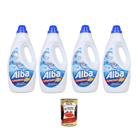 Alba Lavatrice Active Ocean Force, Flüssigwaschmittel 33 Wäschen 4x 1850 ml Color- & Feinwäsche italienisch Original