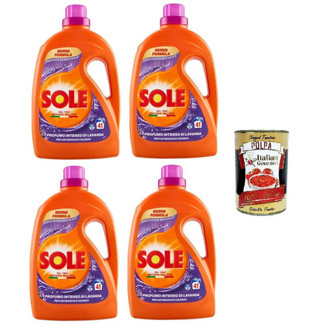 Sole Lavender Natural Freshness Waschmaschinenwaschmittel 4x1,845l Original italienisch Haushalt