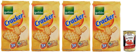 Gullon Cracker Classic,Salziger Kekse,Snacks,Packung mit 300 g, jede Packung enthält 3 Päckchen à 100 g italienisch Original