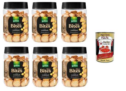 Gullon Crackers Cheddar 250 Gr + Italian Goumet polpa 400 g italienisch Original