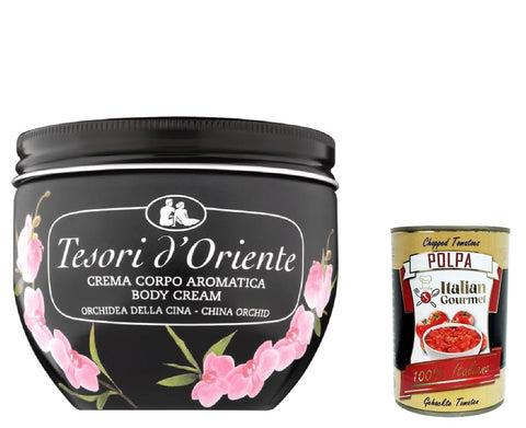 Tesori d’Oriente Crema Corpo Orchidea della Cina Körpercreme Orchidee aus China 300 ml 3x italienisch Original Pastasauce + gratis polpa 400 g