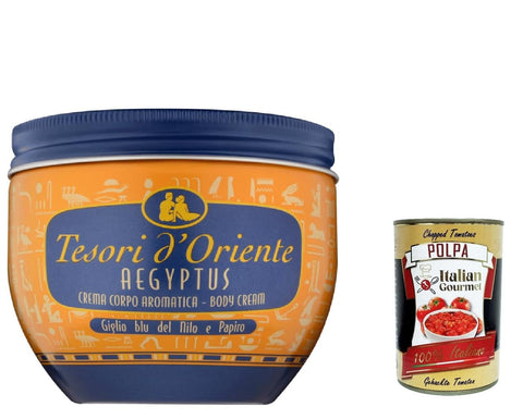 Tesori d'oriente Tesori d’Oriente Crema Corpo Aegyptus, Körpercreme Blaue Lilie des Nils und Papyrusmilch 6x300ml Original italienisch Cremes