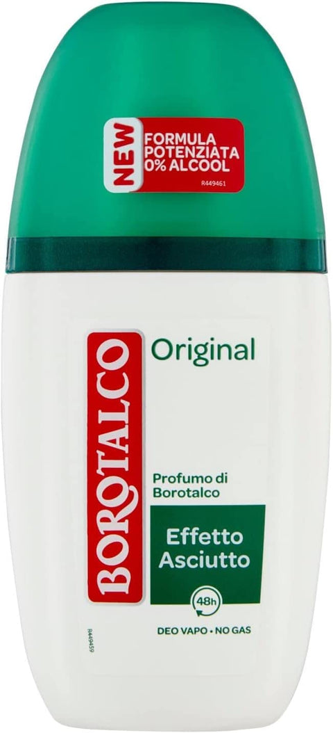 Italian Gourmet Deo 12x Borotalco Vapo Original Deodorant mit Microtalc, Absorbiert Schweiß, Alkoholfrei, Talkumpuder Duft 75 ml + Italian Gourmet Polpa 400g 80895268