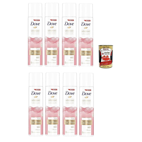 Dove Advanced Control Floral Deodorante Spray 0% Alkohol, 96h Schutz Deodorant 8x100ml Original italienisch Pflege