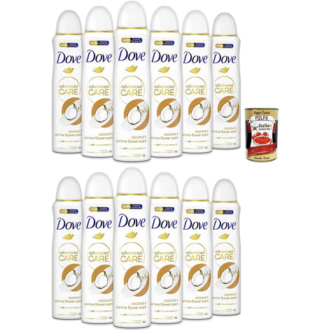 Dove deodorant Spray Advanced Care Go Fresh Kokosnuss- und Jasminblüten deo Mit feuchtigkeitsspendenden und empfindlichen Formel ohne Alkohol 72 Stunden 12x150