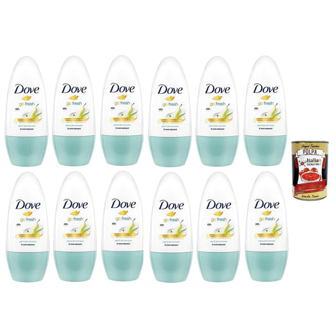 Dove Go Fresh Aloe und Birne Deodorante Roll On,48h Schutz Deodorant 12x 50 ml italienisch Original