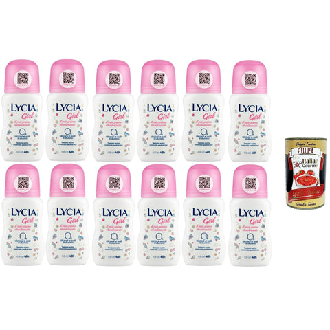 Lycia Girl Deodorant Roll on, 0% Alkohol und Aluminiumsalze 12x50ml Original italienisch Pflege