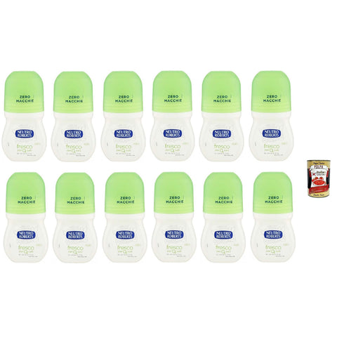 Neutro Roberts Deodorante Roll On Fresco Ohne Aluminiumsalze Keine Flecken Duft aus Grüner Tee und Limette Deodorant Unisex 12x50 ml italienisch Original +