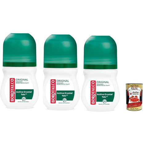 Gina Deo Roll On mit Talkum mit aktiven Kristallen, dreifacher Trockenschutz 1x50ml Original italienisch Pflege