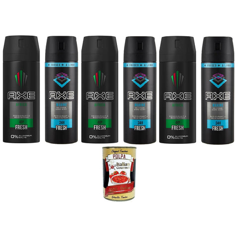 Testpaket AXE 3x Axe Marine Sea Breeze & Sage Scent Deodorant & Bodyspray 150 ml, 3x Axe, Original Deodorant Spray Africa 150 ml italienisch + kostenlos polpa 400