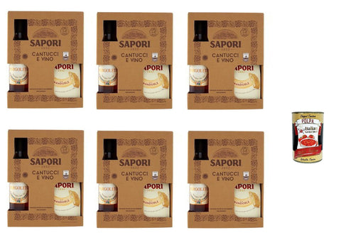 Italian Gourmet Desserts 6x Sapori Confezione Cantucci E Vin Santo Cantucci- und Vin Santo-Paket 175gr + Italian Gourmet polpa 400g 8002590064327