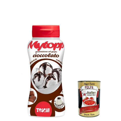 Toschi Topping Squeeze Cioccolato, Schokolade Topping Sauce für Kaffee, Cocktails, Eisbecher, Porridge, Pfannkuchen und Gebäck 200 gr italienisch Original