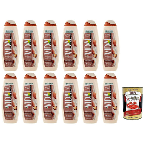 Vidal Almond & Karitè Bagnodoccia Duschgel mit Sheabutter und Mandelöl,500 ml italienisch Original