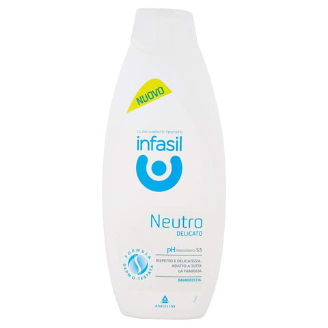 Infasil Neutral Shower Bath for the Whole Family, Clinically Tested and Skin Friendly 6x500ml Original italienisch Pflege