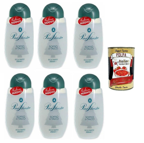 Pino Silvestre Duschshampoo Soffio di Talco Puff of Talk 250 ml 6x italienisch Original Pastasauce + gratis polpa 400 g