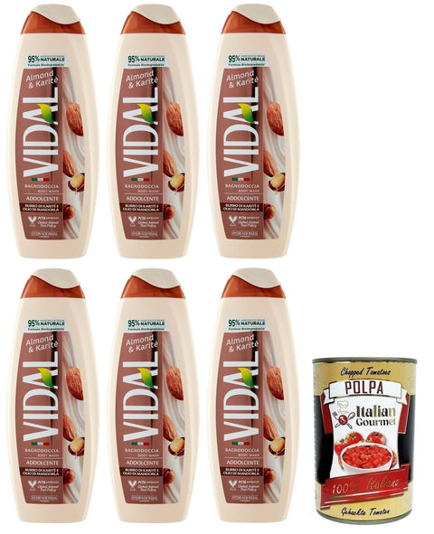 Vidal Almond & Karitè Bagnodoccia Duschgel mit Sheabutter und Mandelöl,500 ml italienisch Original