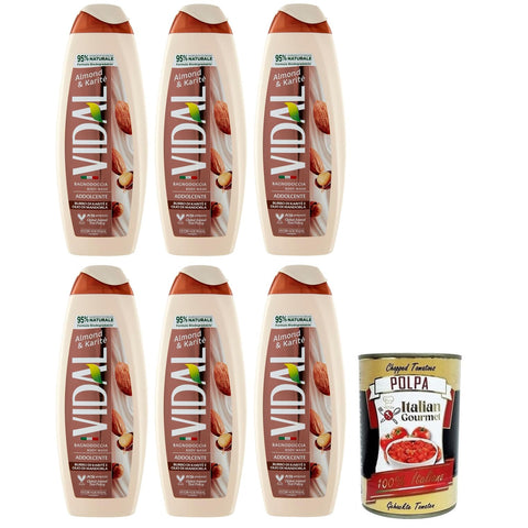 Vidal Almond & Karitè Bagnodoccia Duschgel mit Sheabutter und Mandelöl,500 ml italienisch Original