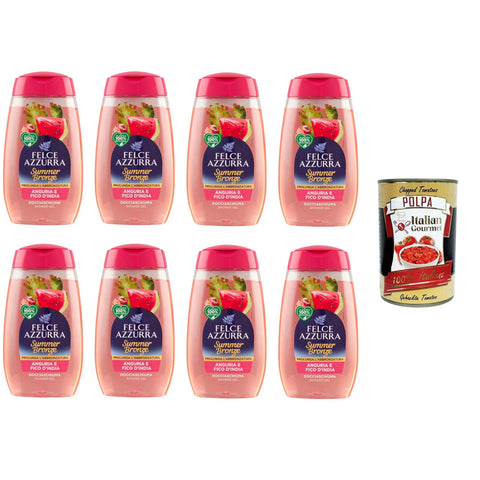 Felce Azzurra Doccia Summer Bronze Anguria e Fico D'India Dusche Sommer Bronze Wassermelone und Kaktusfeige 8x250 ml italienisch Original Pastasauce + kostenlos