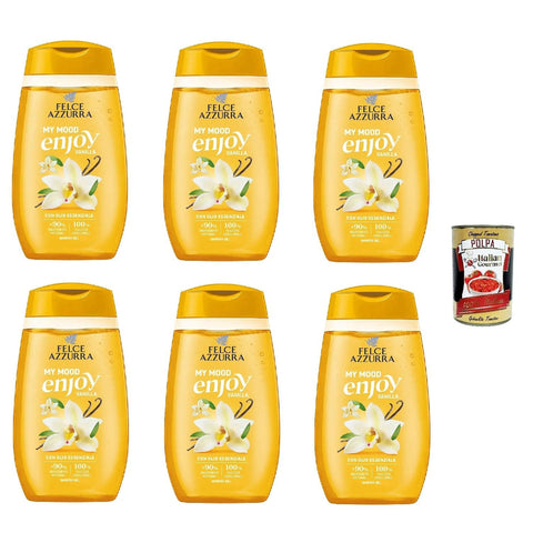 Felce Azzurra Docciaschiuma MY Mood Enjoy Vanilla 250 ml, Vanille Duschgel 6x250 ml italienisch Original