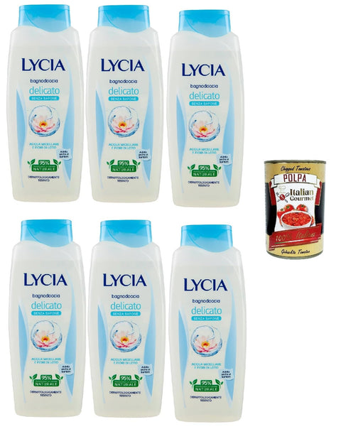 Lycia bagnodoccia Delicato, con acqua micellare, mizellare Wasser und Lotusblume, Schaumbäder Bades bath shower foam 6x 750 ml italienisch Original