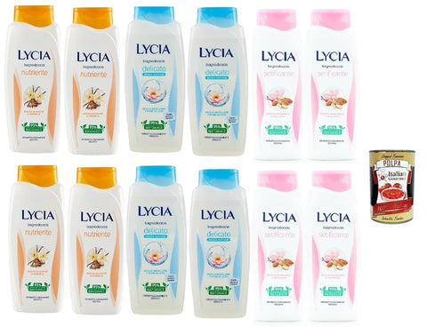 Lycia bagnodoccia Testpaket, Schaumbäder Bades bath shower foam 12x 750 ml Duschgel italienisch Original