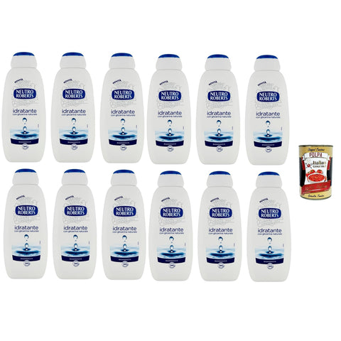 Neutro Roberts Bagnodoccia Idratante, Duschgel mit Natürlichem Glycerin Duschgel Hilft 12x450ml Original italienisch Pflege