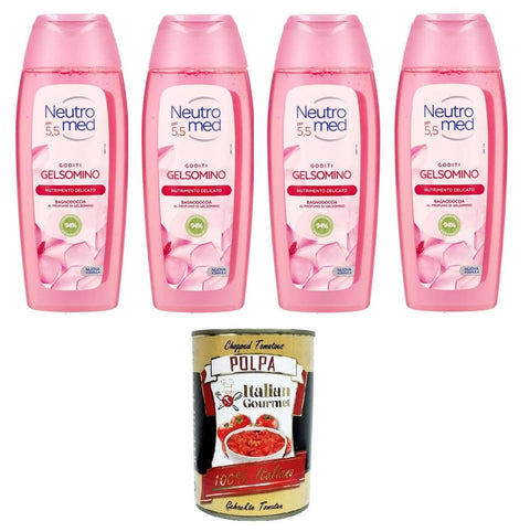 Neutromed Ph 5,5 Gelsomino Bagnodoccia pH 5,5 Jasmine Body Wash 4x 400 ml Duschgel italienisch Original
