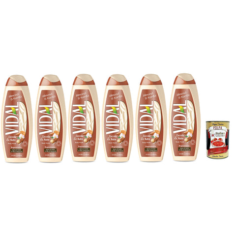 Vidal bagnoschiuma almond & karite Mandel & Karite Schaumbäder Bades bath shower foam 6x500 ml italienisch Original Pastasauce + kostenlos polpa 400 g