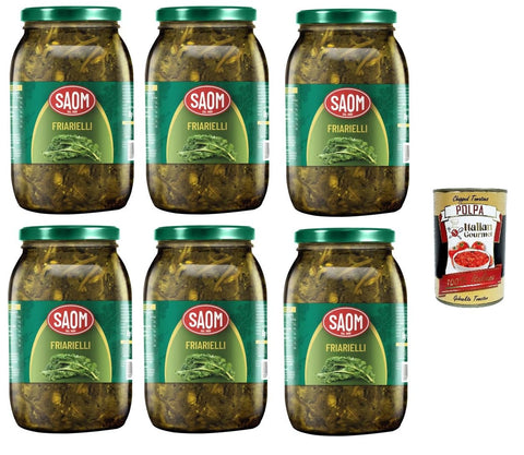 Italian Gourmet E.R. 0 Saom Friarielli Neapolitaner in Öl im Glas 6 x 960gr+ Italian Gourmet polpa 400g 8032804040014
