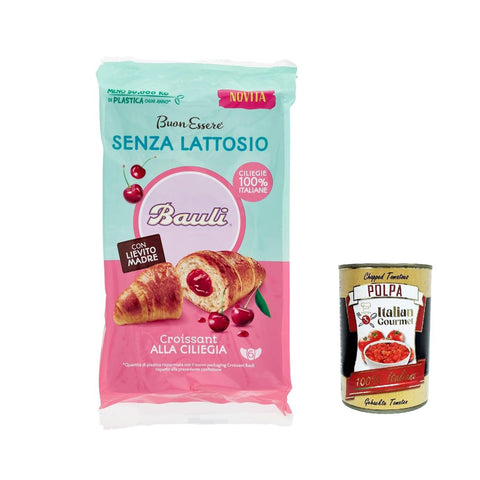 Bauli Croissant Buonessere Senza Lattosio Alla Ciliegia, Kirsch croissant laktosefrei 3x270g Original italienisch Gebäck