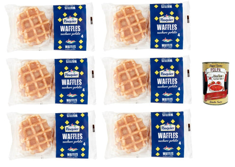 Italian Gourmet E.R. Abgepackte Gebäckstücke 6x Brioche Pasquier Waffeln Perlzucker 4 x 45 g+ Italian Gourmet Polpa 400g