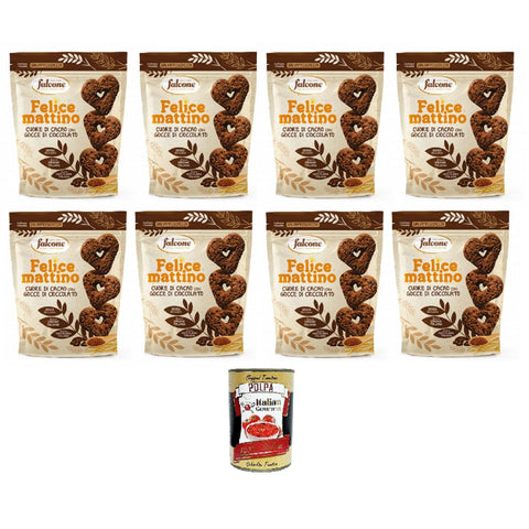 Falcone Cuore di Cacao con gocce di cioccolato Kakaoherz mit Schokoladenstückchen 8x500g Original italienisch Gebäck