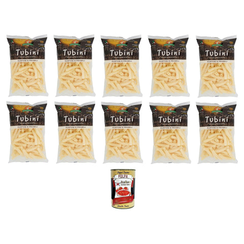 Gecchele Tubini - snack a base di Patate Snack auf Kartoffelbasis 10x 100gr inkl. Italian Gourmet polpa 400g Original italienisch