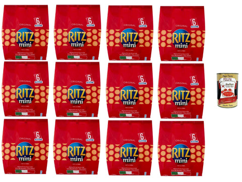 Italian Gourmet E.R. Abgepackte Gebäckstücke Saiwa Ritz Mini Multipack (6x40gr) Salzige Kekse salted cookies 12x240gr + Italian Gourmet polpa 400g 8032804040014