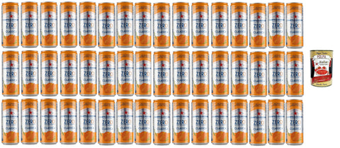San Pellegrino Aranciata Zero dosen ohne Zucker Limonade orange ohne Zucker 48x 33cl inkl. Italian Gourmet polpa 400g Original italienisch
