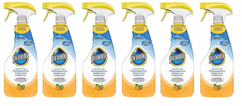 Pronto Detergente Multisuperficie Agrumi pH-Balanced Mehrflächenreiniger, Zitrusduft, Recycelbare Flasche, Trigger Reinigungsmittel 500ml Packung 6x Original italienisch