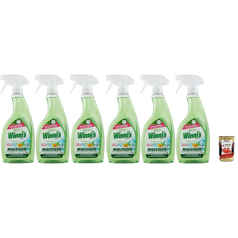 Winni's Hypoallergenes Mehrzweck Reinigungsmittelspray, Reinigungswirkung auf Glas 6x500ml Original italienisch Haushalt
